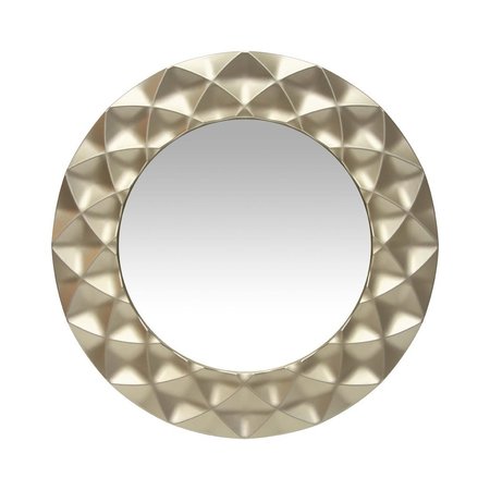 INFINITY INSTRUMENTS Glam Mirror - 18" Round, Light Gold Finish 15552PL-MR